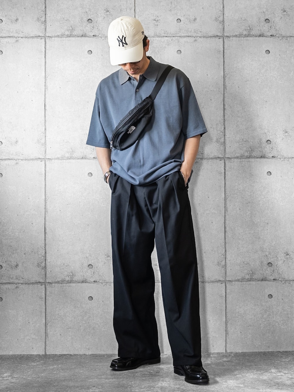 Steven Alan＞ ハイツイスト ショートスリーブ ポロシャツ LOOSEを使っ 
