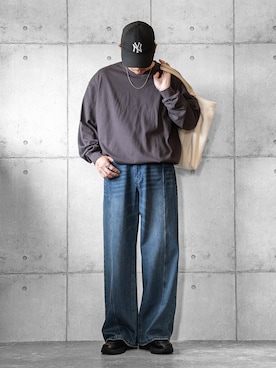 「SLICK（スリック）のアイテム」を使った、しゅんたろーさん（メンズ・177cm）の春コーディネート