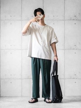 「and cloud（アンドクラウド）のアイテム」を使った、しゅんたろーさん（メンズ・177cm）の夏コーディネート