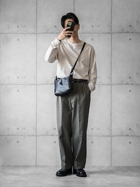 「Steven Alan（スティーブンアラン）のアイテム（パンツ）」を使った、しゅんたろーさん（メンズ・177cm）の春コーディネート