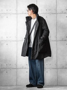 「アイテム（モッズコート）」を使った、しゅんたろーさん（メンズ・177cm）の冬コーディネート
