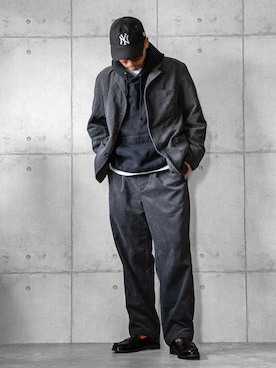 「アイテム（キャップ）」を使った、しゅんたろーさん（メンズ・177cm）の秋コーディネート