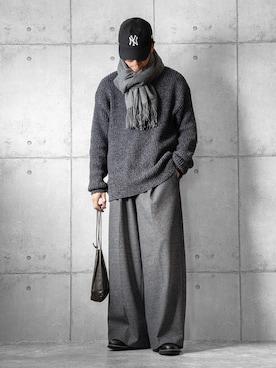 「アイテム（ドレスシューズ）」を使った、しゅんたろーさん（メンズ・177cm）の冬コーディネート