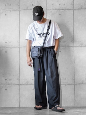 「NEW ERA（ニューエラ）のアイテム」を使った、しゅんたろーさん（メンズ・177cm）の夏コーディネート