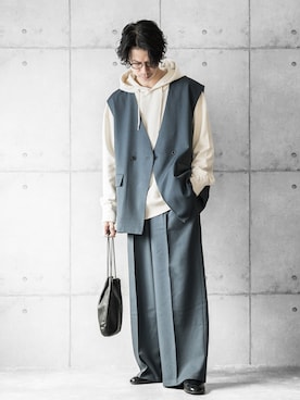 「シンフルコーデ」｜「アイテム（スリッポン）」を使った、しゅんたろーさん（メンズ・177cm）の春コーディネート