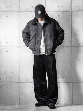 「モノトーン」｜しゅんたろーさん（メンズ・177cm）の冬コーディネート