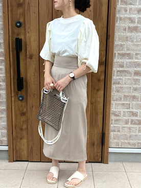 「AmbreNeige」｜「アイテム（腕時計）」を使った、Riiisaさん（レディース・158cm）の夏コーディネート
