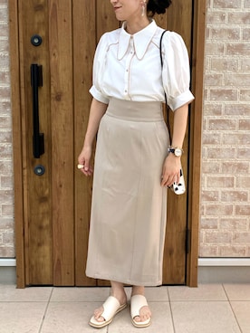 「AmbreNeige」｜「アイテム（腕時計）」を使った、Riiisaさん（レディース・158cm）の夏コーディネート