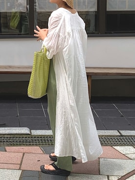 「アイテム（シャツワンピース）」を使った、otsraさん（レディース・151cm）の夏コーディネート