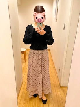 「H&M（エイチ・アンド・エム）のアイテム（ドレスシューズ）」を使った、Tomoさん（レディース・157cm）の冬コーディネート