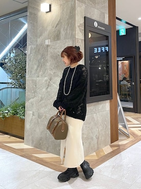 「アイテム（バレッタ/ヘアクリップ）」を使った、yukiさん（レディース・155cm・20代）の秋コーディネート