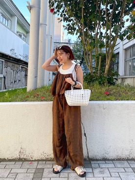 「JEANASIS（ジーナシス）のアイテム（バッグ）」を使った、yukiさん（レディース・155cm）の春コーディネート