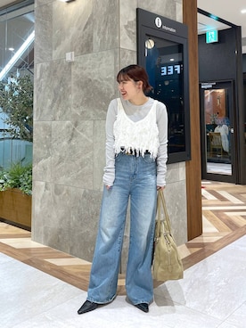 「アイテム（ベスト）」を使った、yukiさん（レディース・155cm・20代）の夏コーディネート