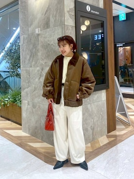 「アイテム（ブルゾン）」を使った、yukiさん（レディース・155cm・20代）の秋コーディネート