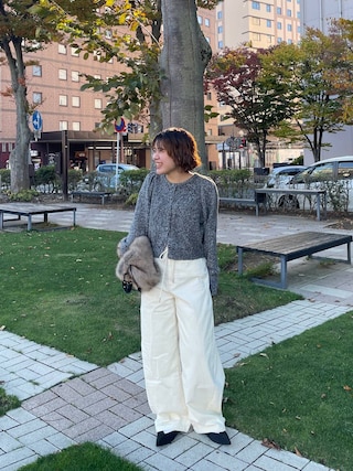 「JEANASIS(ジーナシス)のチェーンドロストフェイクファーBAG/1080967(ショルダーバッグ)」を使った、yukiさん(レディース・155cm)の秋コーディネート