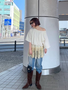 「eL（エル）のアイテム」を使った、yukiさん（レディース・155cm）の春コーディネート