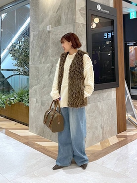 「アイテム（ベスト）」を使った、yukiさん（レディース・155cm・20代）の秋コーディネート