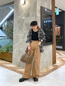 「JEANASIS（ジーナシス）のスタッズボリュームサボ/571517（サンダル）」を使った、yukiさん（レディース・155cm）の秋コーディネート