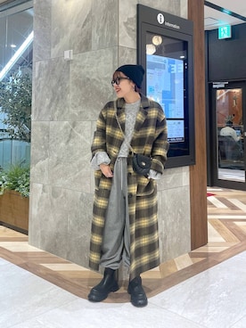 「アイテム（チェスターコート）」を使った、yukiさん（レディース・155cm・20代）の秋コーディネート