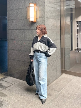 「アイテム（ポロシャツ）」を使った、yukiさん（レディース・155cm）の秋コーディネート