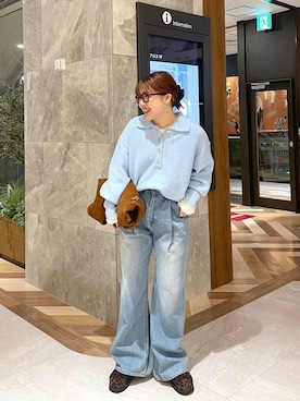 「アイテム（バレッタ/ヘアクリップ）」を使った、yukiさん（レディース・155cm）の冬コーディネート