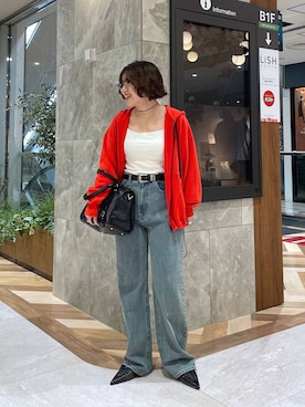 「JEANASIS（ジーナシス）のアイテム（ベルト）」を使った、yukiさん（レディース・155cm）の秋コーディネート