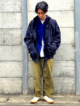 「Velva Sheen（ベルバシーン）のアイテム」を使った、わたいしさん（メンズ・168cm）の秋コーディネート