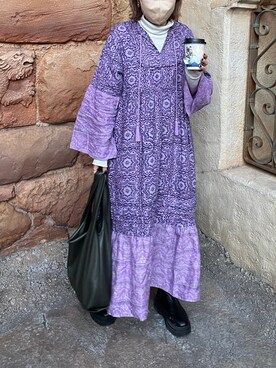 ワンピース パープル系 を使った 今日のコーデ の人気ファッションコーディネート Wear ワンピース パープル系 を使った 今日のコーデ の人気ファッションコーディネート Wear