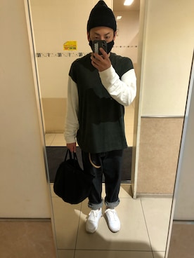 「Graphpaper（グラフペーパー）のアイテム（デニムパンツ）」を使った、Daiさん（メンズ・168cm）の春コーディネート