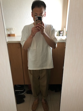 「みんなの白Tフェス」｜「アイテム（チノパンツ）」を使った、Daiさん（メンズ・168cm）の夏コーディネート