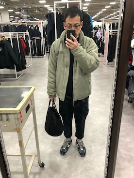 「Graphpaper（グラフペーパー）のアイテム（バッグ）」を使った、Daiさん（メンズ・168cm）の冬コーディネート