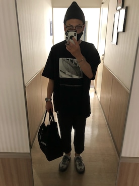 「Graphpaper（グラフペーパー）のアイテム（Tシャツ/カットソー）」を使った、Daiさん（メンズ・168cm）の夏コーディネート