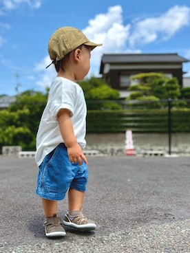 「p.premier（ピードットプルミエ）のアイテム」を使った、tw_586さん（キッズ・80cm）の夏コーディネート