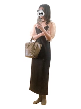 「AMERI」｜「アイテム（トートバッグ）」を使った、maさん（レディース・167cm）の秋コーディネート