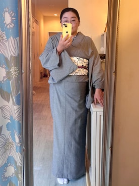 「アイテム（水着/着物・浴衣）」を使った、Jemさん（レディース・156cm）の冬コーディネート