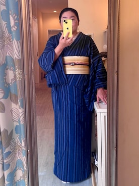 「アイテム（水着/着物・浴衣）」を使った、Jemさん（レディース・156cm）の冬コーディネート