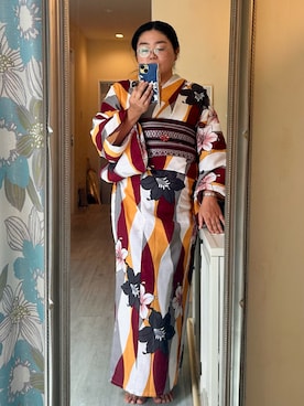 「アイテム（水着/着物・浴衣）」を使った、Jemさん（レディース・156cm）の夏コーディネート