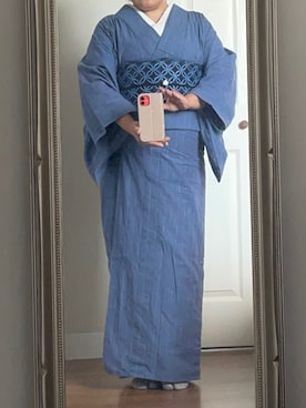 「アイテム（着物）」を使った、Jemさん（レディース・156cm）の冬コーディネート