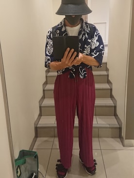 「Lui's（ルイス）のアイテム（シューズ）」を使った、たっくんさん（メンズ・176cm）の夏コーディネート
