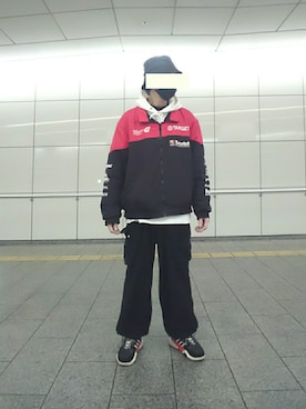 「アレキサンダーワン×アディダス」｜「アイテム（ブルゾン）」を使った、たっくんさん（メンズ・176cm）の春コーディネート