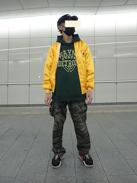 「WEGO（ウィゴー）のアイテム（ニットキャップ/ビーニー）」を使った、たっくんさん（メンズ・176cm）の冬コーディネート