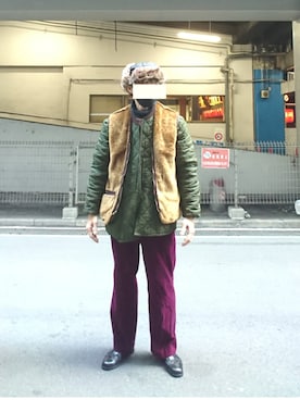 「コーデュロイパンツ」｜たっくんさん（メンズ・176cm）の冬コーディネート