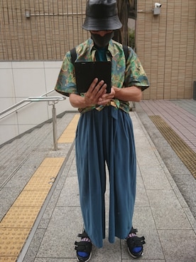 「Lui's（ルイス）のアイテム（シューズ）」を使った、たっくんさん（メンズ・176cm）の夏コーディネート