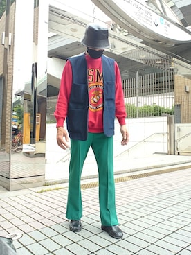 「Uiscel（ユイセル）のアイテム」を使った、たっくんさん（メンズ・176cm）の夏コーディネート