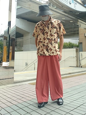 「SPINNS（スピンズ）のアイテム（ハット）」を使った、たっくんさん（メンズ・176cm）の夏コーディネート