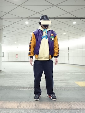 「アレキサンダーワン×アディダス」｜「アイテム（ジャケット/アウター）」を使った、たっくんさん（メンズ・176cm）の春コーディネート
