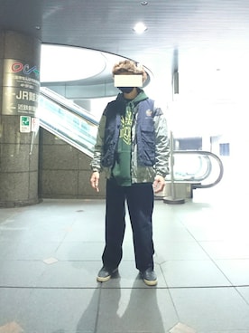 「alpha」｜「アイテム（ジャケット/アウター）」を使った、たっくんさん（メンズ・176cm）の春コーディネート