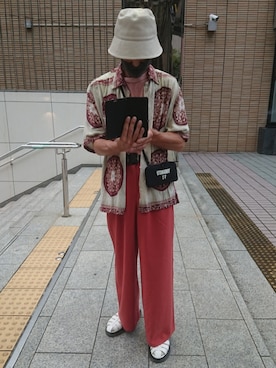 「Y-3（ワイスリー）のアイテム（財布/小物）」を使った、たっくんさん（メンズ・176cm）の夏コーディネート