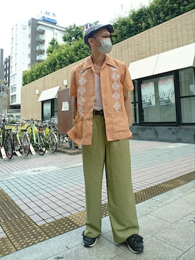 「Lui's（ルイス）のアイテム（サンダル）」を使った、たっくんさん（メンズ・176cm）の夏コーディネート