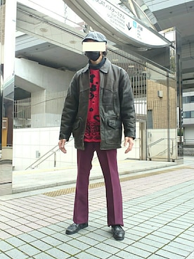 「BANANA REPUBLIC」｜「アイテム（ハンチング/ベレー帽）」を使った、たっくんさん（メンズ・176cm）の春コーディネート